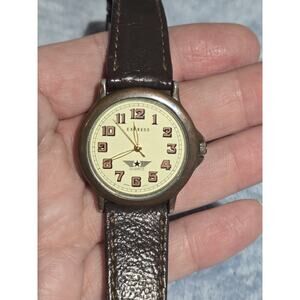 80s Vintage Express Aviation Watch | Retro Pilot Style | Cream Dial